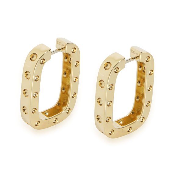 Roberto Coin Pois Moi Diamond Earrings in 18K Yellow Gold 0.10 CTW - Picture 3 of 3